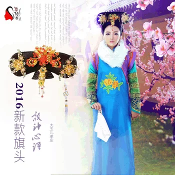 6 Desenhos Nova TV Play Da Yu Er Qing Princesa Qi Tou Pedaço de Cabelo, Acessório de Cabelo com Flor de Cabelo Tiaras para as Mulheres