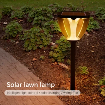 LED Lâmpada Solar Exterior Impermeável Luzes da Tocha Solar Caminho Paisagem Lâmpada do Gramado de Parede de Luz Para o Pátio Quatro Estilos de Decoração de Jardim
