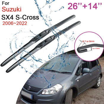 para Suzuki SX4 S-Cross, 2006~2022 2021 2020 2009 Carro da Frente pára-brisas, pára-Brisas escovas de Borracha do limpa pára-Brisas Acessórios Adesivos