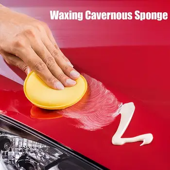 Lavar o carro Esponja Circular de Borda Pressionando Depilação Esponja Automotiva Suprimentos de Alta densidade de Limpeza, Esponja de Polimento Ferramenta de Limpeza