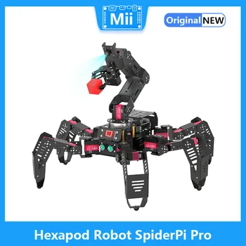 SpiderPi Pro: Hiwonder Hexapod Robô com AI Visão Braço Robótico Alimentado por Raspberry Pi 4B 4GB
