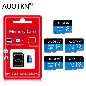 AuoTKN capacidade Real de 100% para cartão mini sd class10 8g, 16g 32 g 64g 128g cartão de memória de 256 GB 512 GB U1 cartao de memoria Microsd TF cartão