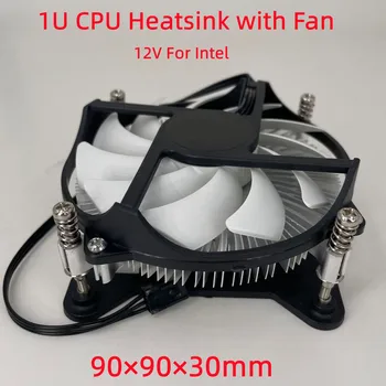 Cooler 1U Ultra-fino Chassis de Cobre do Núcleo do Silêncio CPU Ventilador do Radiador Para HTPC ITX Computador Intel 1155 1150 3/4PIN PWM