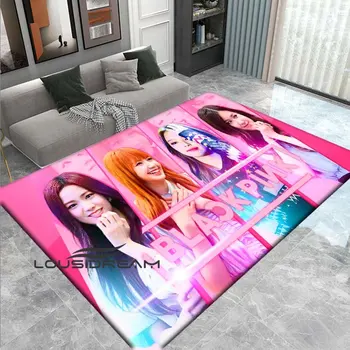 BLACKPINK-k-coreano Grupo de Mulheres 3D Imprimiu o Tapete da Menina do Quarto Decoração de Sala de estar Grande Tapete Fofo da Área do Tapete Grande