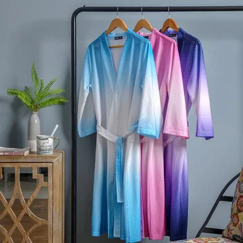 2022 Cor Sólida Pijamas Mulheres Manto de Mangas Puff Roupão de banho Feminino de Pijamas, Roupões de Algodão de Mulheres Home Wear Primavera Loungewear