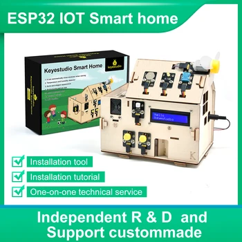 Keyestudio Casa Inteligente IOT Kit Com ESP32 Conselho de linguagem C E MicroPython Para o Arduino ESP32 VAPOR de Casa Inteligente DIY Kit Eletrônico