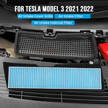 O Fluxo De Ar De Ventilação Tampa Da Tesla 2022 Modelo 3 2021 Model3 De Ar Condicionado De Ar De Entrada No Filtro De Poeira Prevenção Da Tampa De Protecção