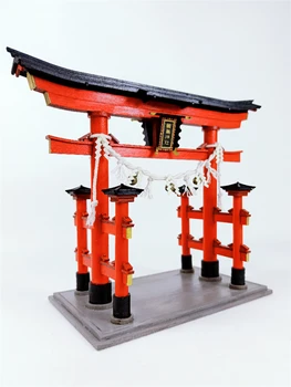 DIY de Madeira, Kit de Casa de bonecas em Miniatura, com Mobiliário Mini Torii Templo, Santuário de Construção de Casa Japonesa de Brinquedos Nascimento de Presentes