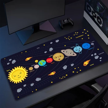 Planetas do Sistema Solar Xxl Mouse Pad Gamer Acessórios do Gabinete do Pc Jogos de Mesa Tapete tapete de rato 90x40 Teclado do Computador Mouse Mat