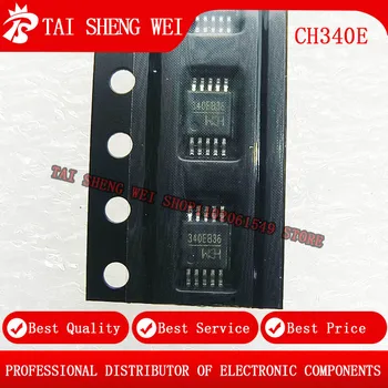 USB para porta serial chip IC controlador, CH340E, MSOP-10, CH340, MSOP10, novo, original