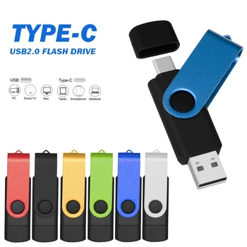 Alta Velocidade OTG USB Flash Drive 128gb Flash Drives-Tipo C Pen Drive 64gb 32gb Pendrive 2 em 1 Usb Stick para SmartPhone Android