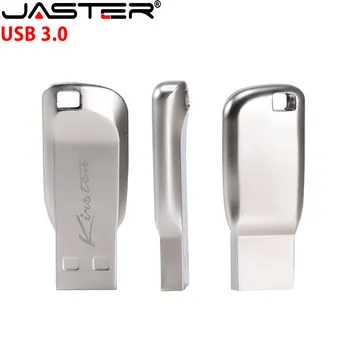 De alta Velocidade, Mini-Caneta de Metal Livre da Unidade de Logotipo Personalizado Unidades Flash USB 3.0 Com Chave de Cadeia Memory Stick Prata do Disco de U 64GB/32GB/16GB