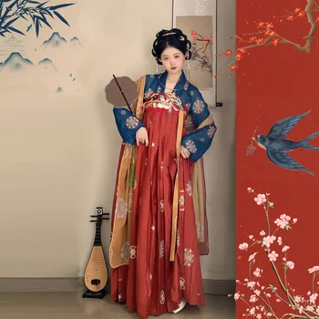 2023 chinês tradicional hanfu vestido de mulher chinesa antiga de impressão tradicional hanfu de fadas cosplay traje hanfu vestido de dança