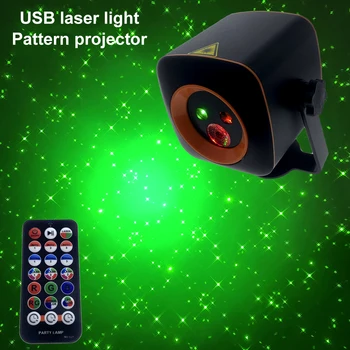 RGB da Fase do DIODO emissor de Luz de Discoteca DJ Laser Lâmpada de Projetor de Som Ativado Strobe Luz de Controle Remoto de Terceiros Luz para a Home Bar Club