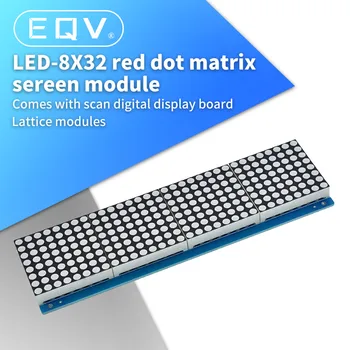 HT1632 Controlador de Matriz de pontos com MCU Lattice-Breakout board LED HT1632C Módulo 8X32 Red Dot-matrix Tela De 2,4 V A 5,5 V para Controle de MCU