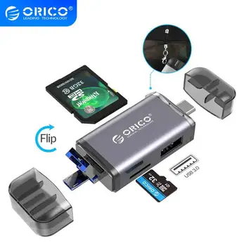 ORICO ORICO 3CR61 6 Em 1 Leitor de Cartão do USB 3.0 USB 2.0 Tipo de C A SD SD TF Placa de Memória Smart SD OTG Cardreader para o Portátil