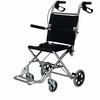 De avião o uso de cadeira de rodas manual 6.2 Kg N. W,a Liga de alumínio leve e dobrável de viagem cadeira de rodas