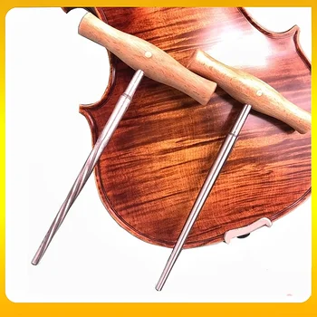 3/4 4/4 Violino Viola Orifício de Punção Alargador 1:30 Cone Punho de Madeira, HSS Espiral/do Corte reto Alargador Violino Pescoço Luthier Ferramentas de Reparo