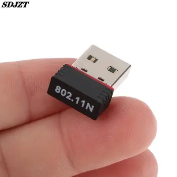Mini Receptor sem Fio USB Dongle Placa de Rede Externa Adaptador de wi-Fi 802.11 n 150Mbps Antena Para Desktop Portátil 1PC