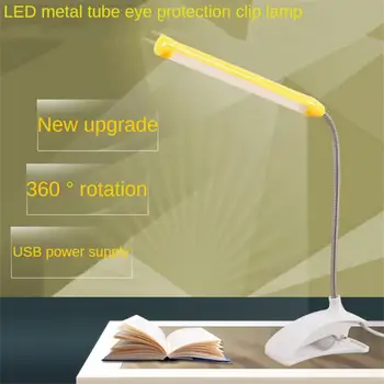 USB Lâmpada de Luz Com Prendedor Clip de Leitura Para a Cama Flexo de Mesa LED Recarregável Tabela Coisas Para Livros de Iluminação Noite em Quarto