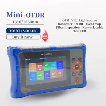 Mini OTDR Óptico no Domínio do Tempo Refletômetro Função Mini OTDR1310/1550nm 26/24dB Fibra Testador de tela de Toque OPM VFL o automóvel de freeshipping