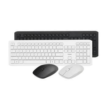 Rapoo X2000 106-chave óptico sem fio office conjunto de teclado e mouse, teclas de atalho multimídia, silencioso e fino, escritório de negócios